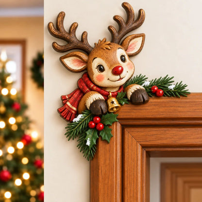 🎅Christmas Peekaboo Door Frame Corner Decor – 3D Holiday Character Decoration🎅