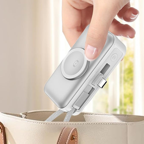 Portable Magnetic Earphone Charger Mini Battery Pack Fast Charging Case