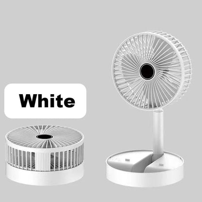 🌀  NOW! 🔋 Telescopic Folding USB Charging Fan – Adjustable height, quiet operation & portable – perfect for desk, travel or outdoor use 💨