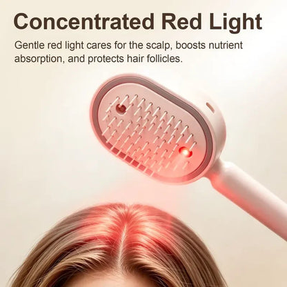 3-in-1 Electric MistDetangling Brush for Frizz& Scalp Massage