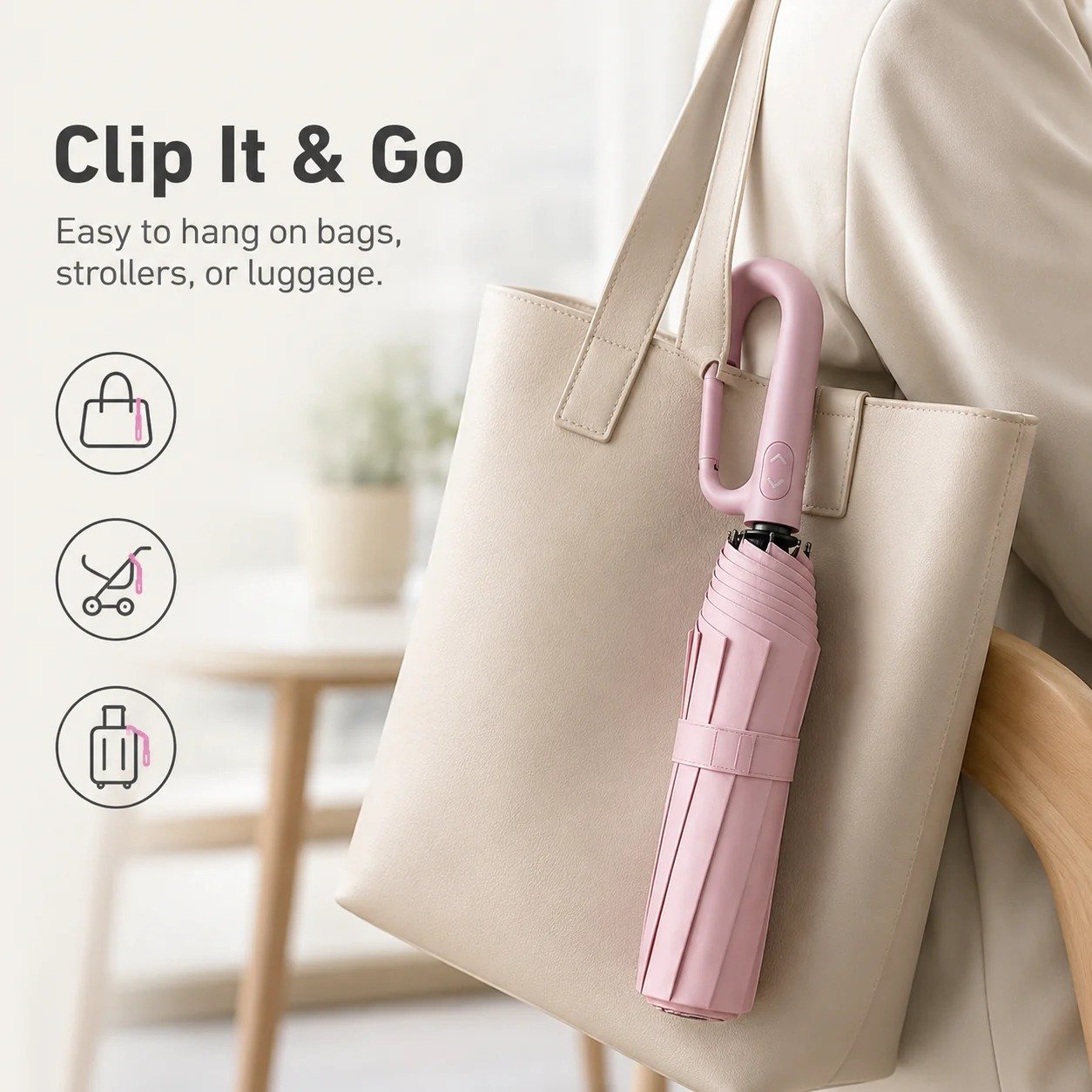 🔥Limited Time 59% OFF-Automatic Folding Umbrella, Windproof & Waterproof ☂️