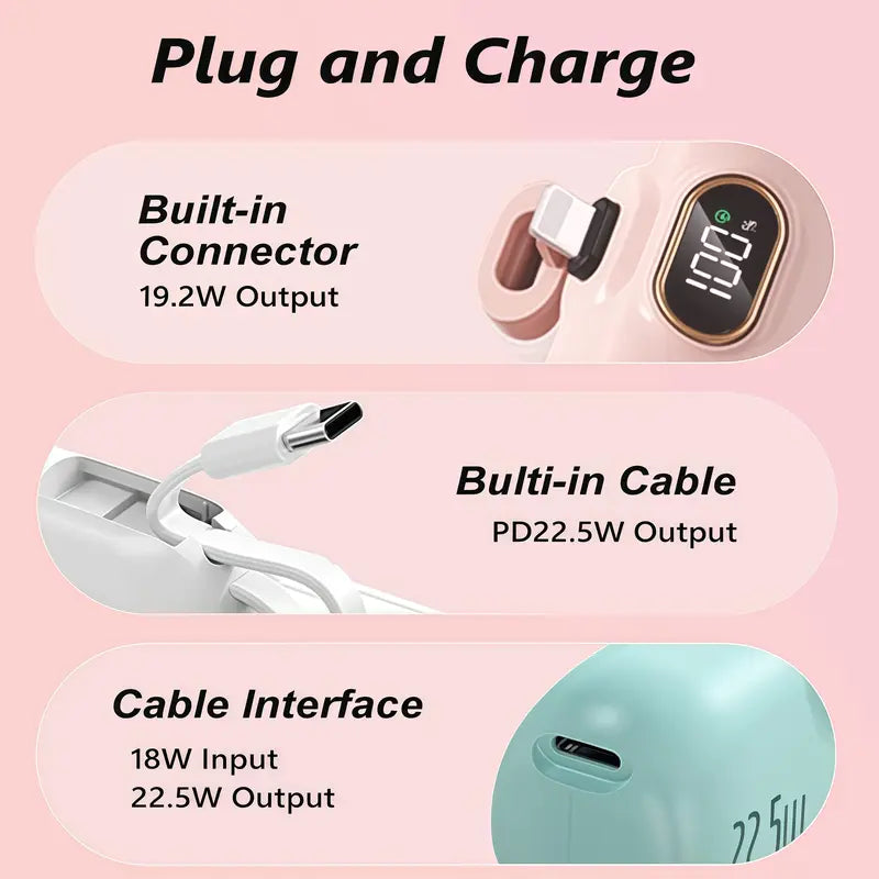 22.5W Fast Charging Capsule Power Bank