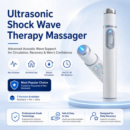 💪Advanced Acoustic Shockwave Therapy restores penile tissue health to enhance rise rigidity, stamina, and male performance confidence, relieving muscle pain, joint stiffness, tendon discomfort