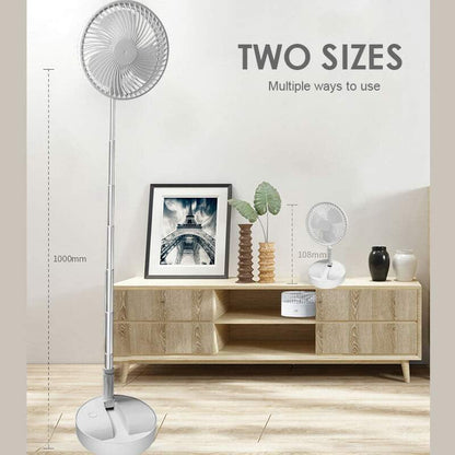 🌀  NOW! 🔋 Telescopic Folding USB Charging Fan – Adjustable height, quiet operation & portable – perfect for desk, travel or outdoor use 💨