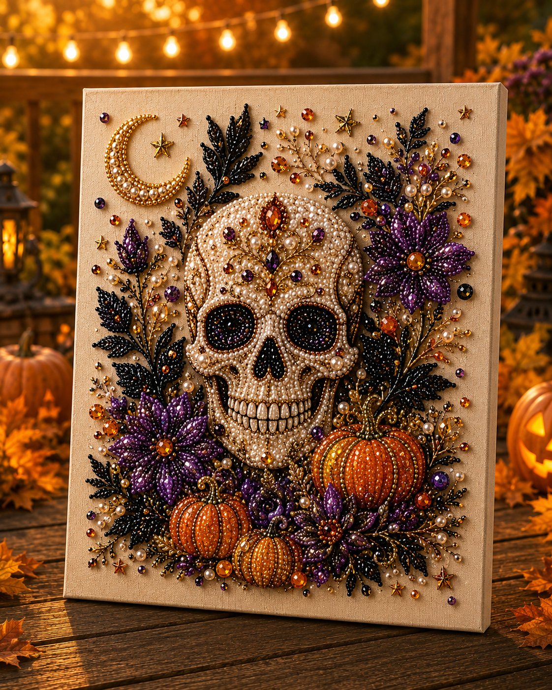Last Day 60% OFF ✨ Halloween Pearl Art DIY Kit – Turn Tiny Pearls into Spooky-Cute Magic