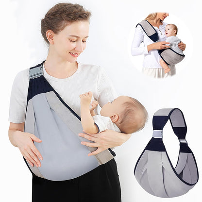 Infant Baby Carrier - Adjustable Baby Sling for Newborn to Toddler - Ergonomic 3D Mesh Baby Wraps Carrier - Breathable & Lightweight for 0-36 Months Baby (Green)