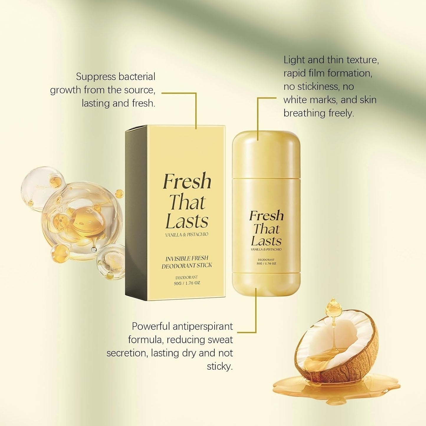 Deodorant & Antiperspirant Balm – Vanilla & Pistachio