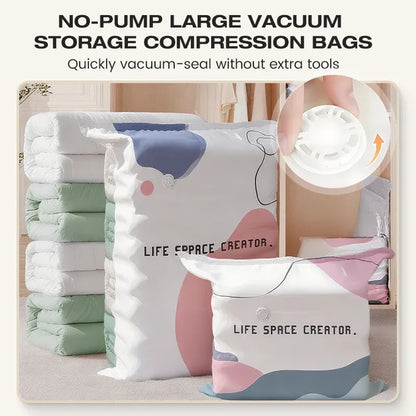📦【4 items】 Large-Capacity Vacuum Bags – No Pump Needed! 💨✨