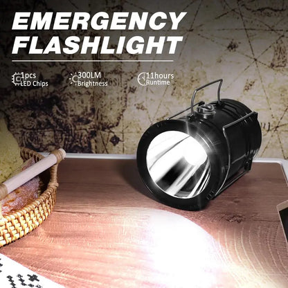 Rechargeable Solar Camping Lanterns – Foldable LED Lights with Magnetic Base & Hanging Hook for Camping, Hiking & Emergencies