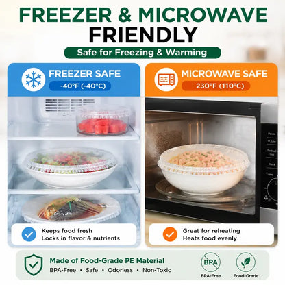 🔥 Hot Sale🔥 100PCS Disposable Stretch Food Covers for Bowls & Plates