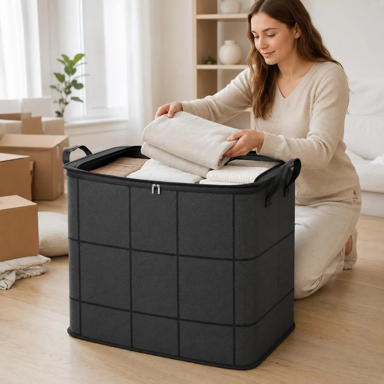 📦Oversized Storage Tote.For Blankets & More