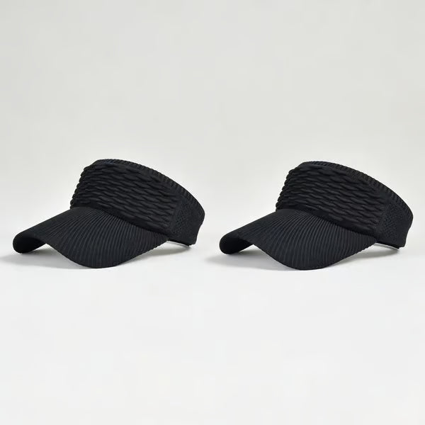 2-Pack Women's High Ponytail Sun Visor Hats