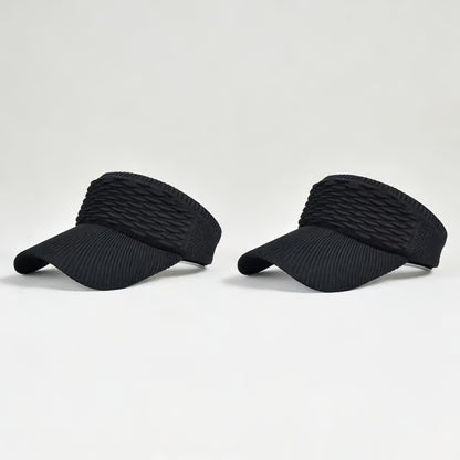 2-Pack Women's High Ponytail Sun Visor Hats