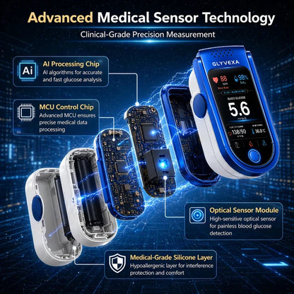 🩺 GLYVEXA™ T7 Non-Invasive Glucose & Health Monitor | 🩸 No Finger Pricks Blo