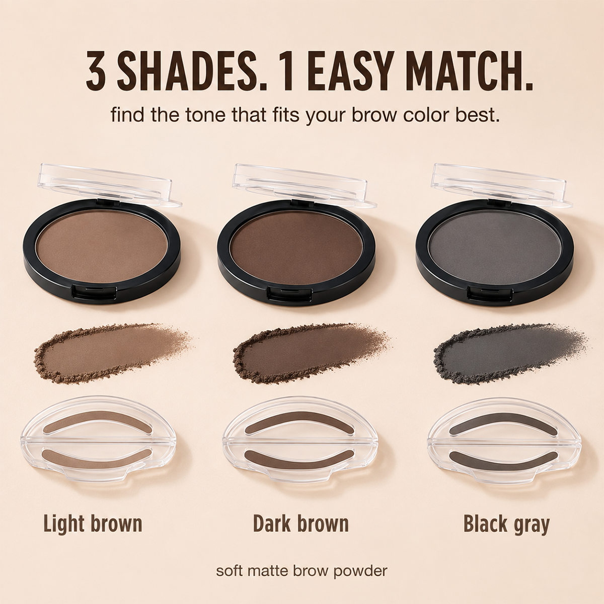 Eyebrow Stamp Powder with Brush