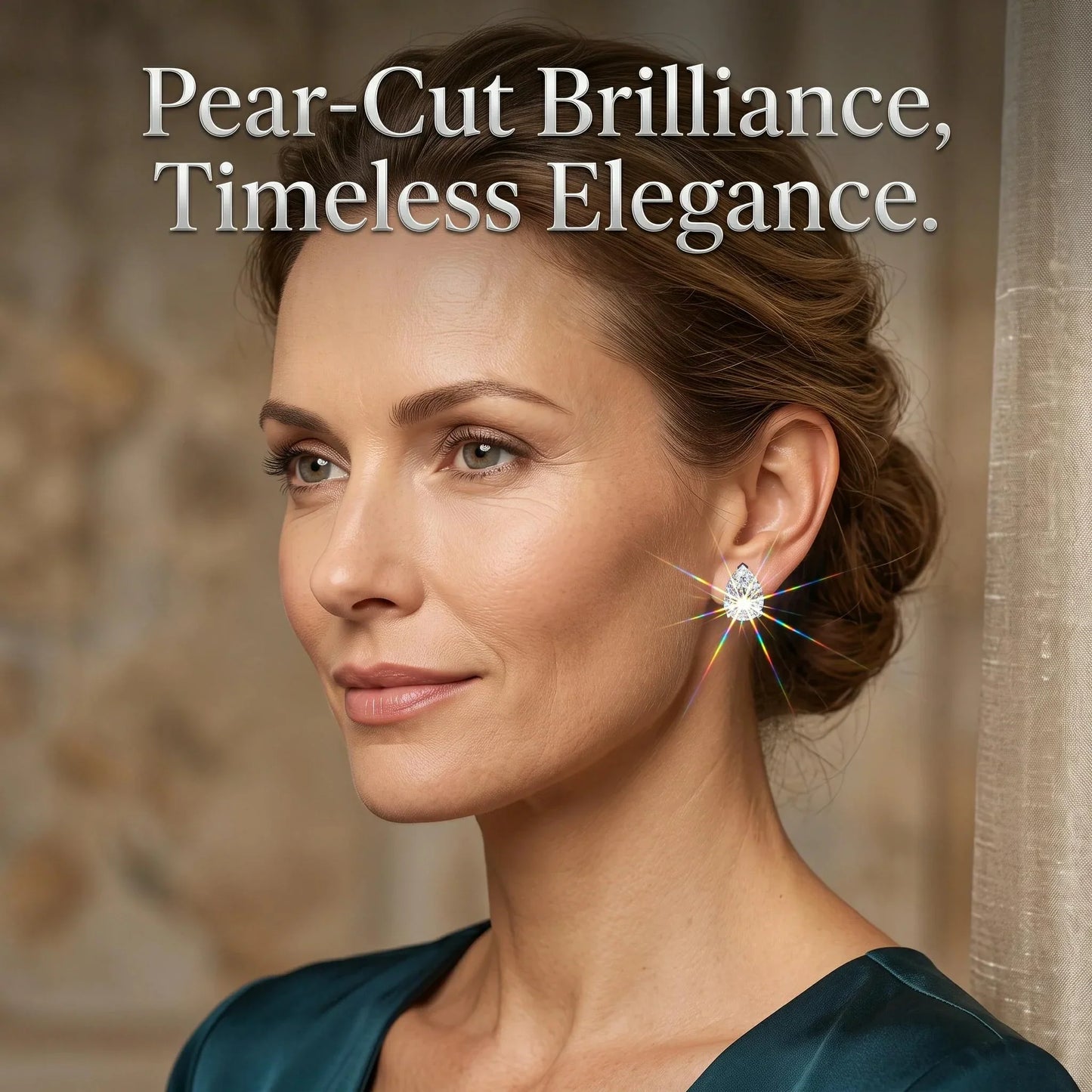 🔥 LAST DAY 90% OFF: Travel-Safe VVS1 Pear-Cut Moissanite Stud Earrings in 925 Silver