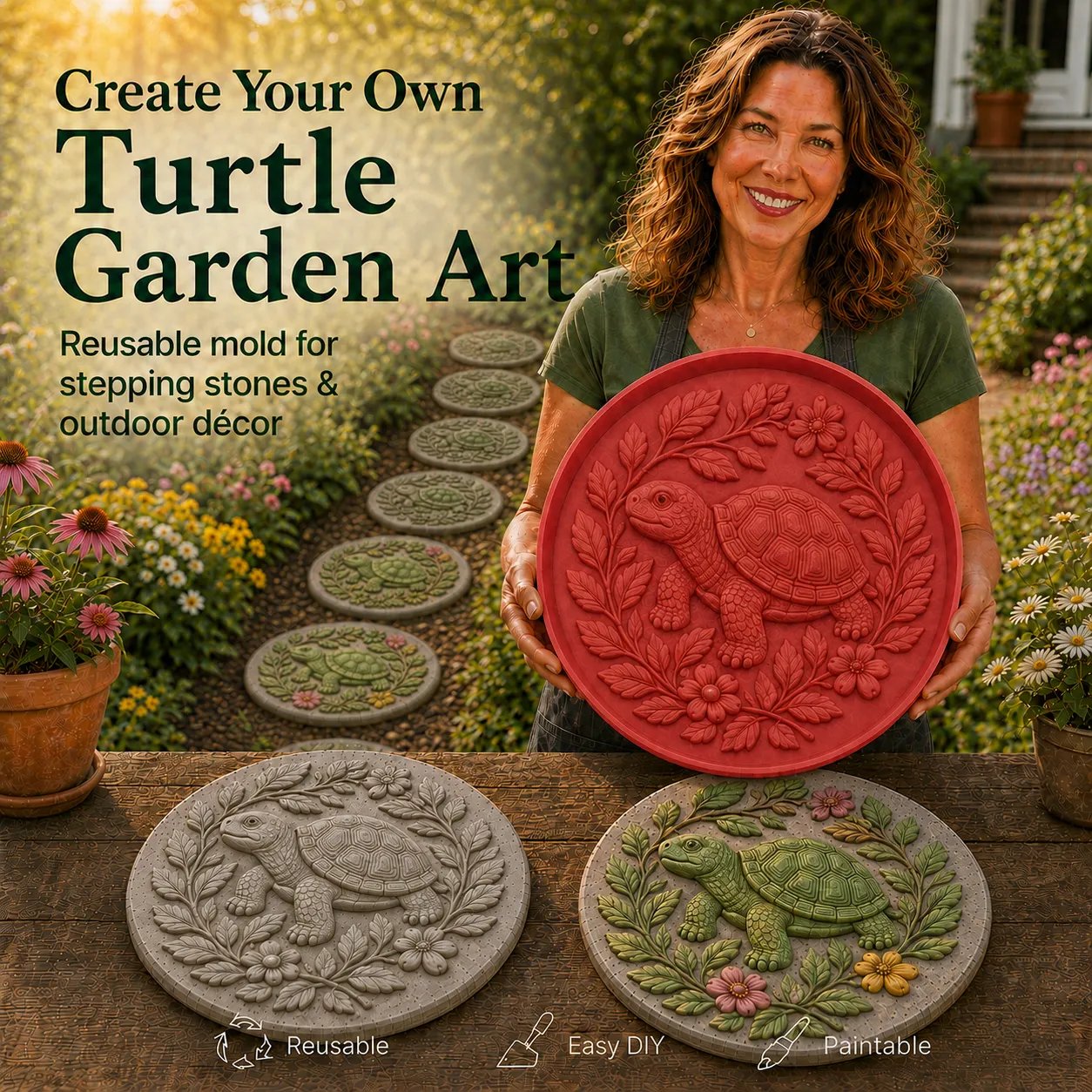 💥 Last-Day Sale - Garden Art Stepping Stone Mold