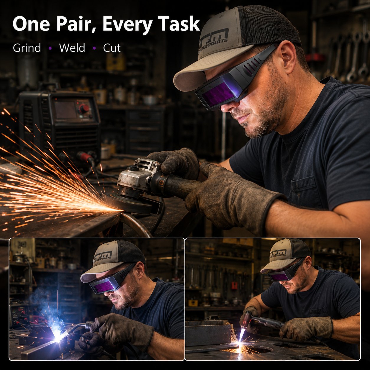 ⚡Multi-Purpose Auto Darkening Welding Helmet with 10PCS Protective Lens Covers