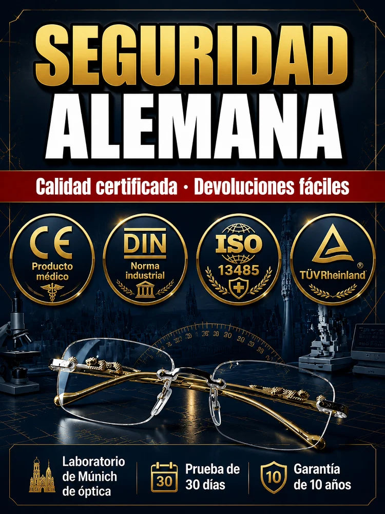Gafas inteligentes sin marco con zoom HD para adultos mayores