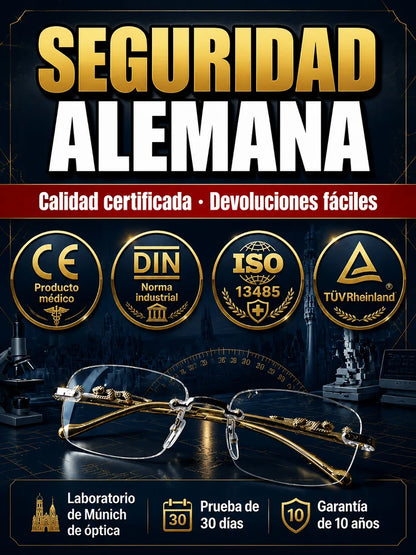 Gafas inteligentes sin marco con zoom HD para adultos mayores