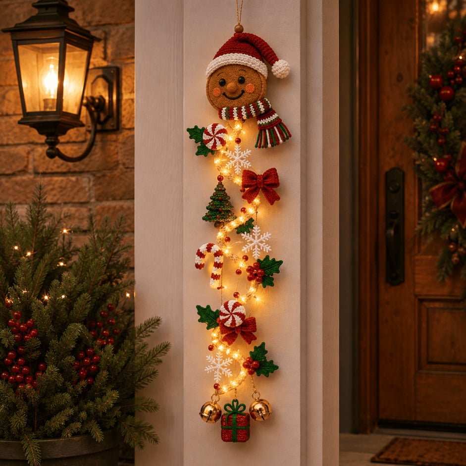 ⏳ Last day! 49% OFF – 🎅MerryCascadeTM Glowing Christmas Door Hanger
