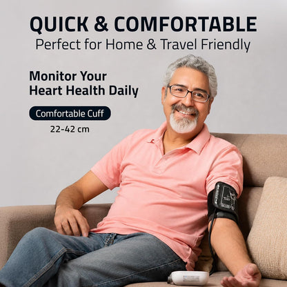 MEDTECH® BP18 Fully Automatic Portable Digital Blood Pressure Monitor with Smart MDD Technology and USB-C Port - Full Size Cuff - 22-42cm