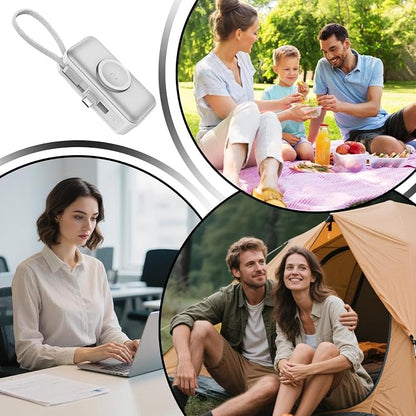 Portable Magnetic Earphone Charger Mini Battery Pack Fast Charging Case