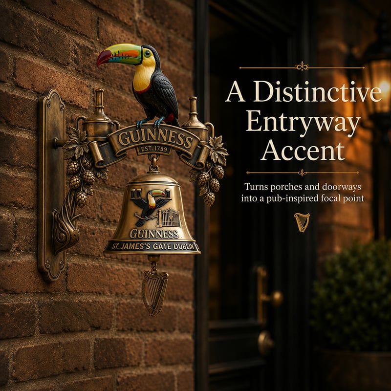 🍺Guinness Toucan Cast Iron Door Bell