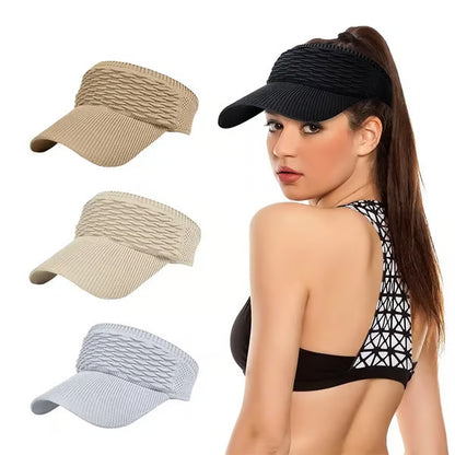 2-Pack Women's High Ponytail Sun Visor Hats