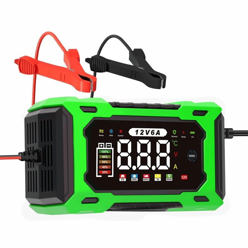 ⏳Time-Limited Special⏰12V 6A Smart Car Battery Charger – Pulse Repair Technology, Auto Maintain & Desulfation⚡