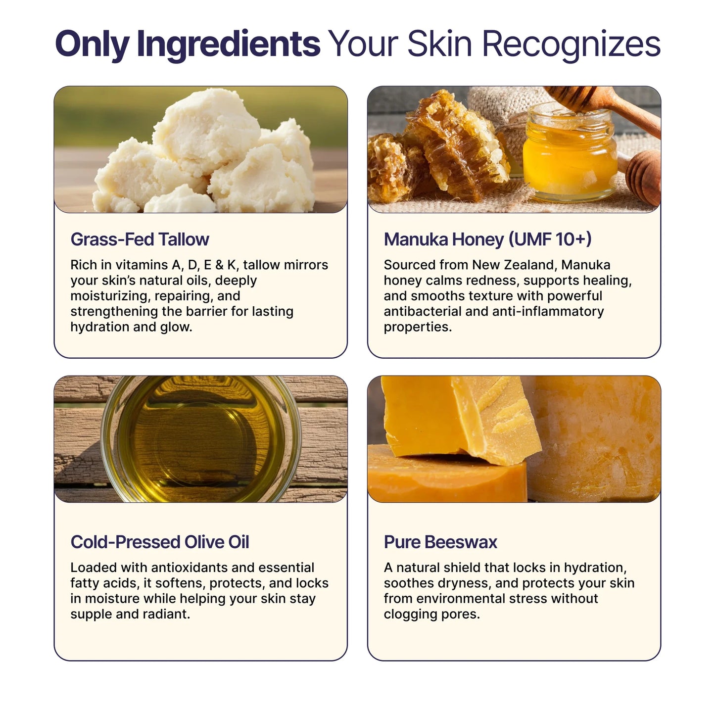 Grass Fed Tallow & Honey Balm