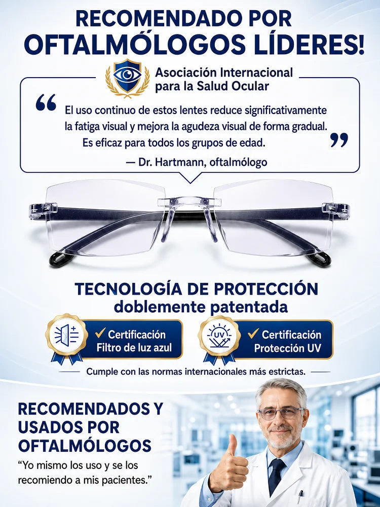 【Sin necesidad de examen de la vista】 Óptica de Jena - Lentes con enfoque automático