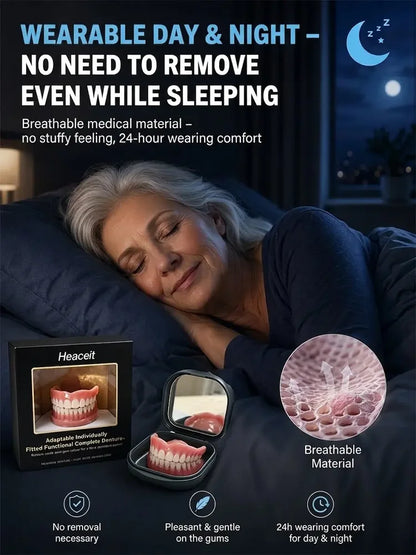 German Medical-Grade Snap-In Full Dentures