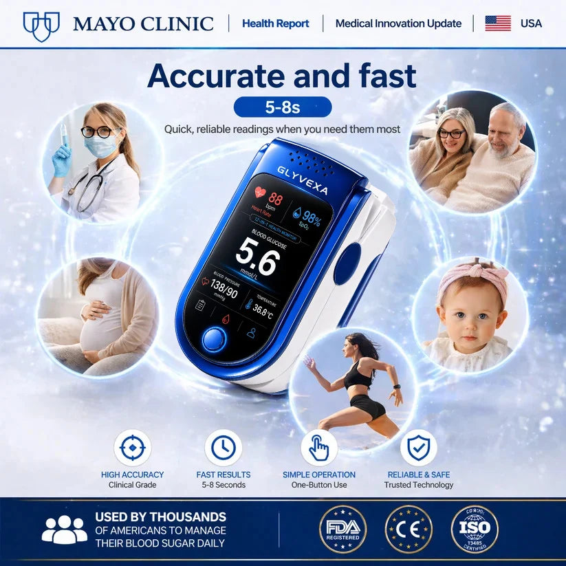 🩺 GLYVEXA™ T7 Non-Invasive Glucose & Health Monitor | 🩸 No Finger Pricks Blo