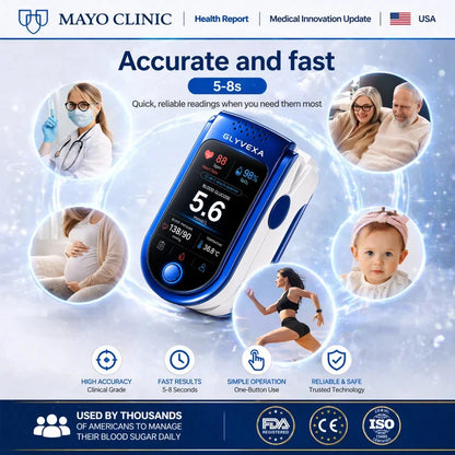 🩺 GLYVEXA™ T7 Non-Invasive Glucose & Health Monitor | 🩸 No Finger Pricks Blo