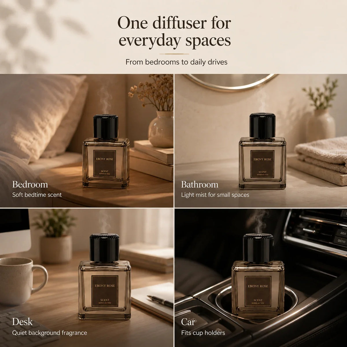 💨Beautiful design. Effortless scent. A better home experience.🏠Plume Automatic Scent Diffuser