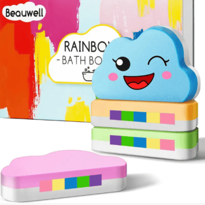 Rainbow Bath Bombs for Kids, Summer Bath Time Fun for Girls Teens Toddlers