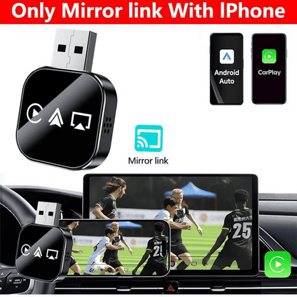 📶  2026 Upgrade 3 in 1 Screen Mirror iOS Phone, wired to wireless Carplay adapter