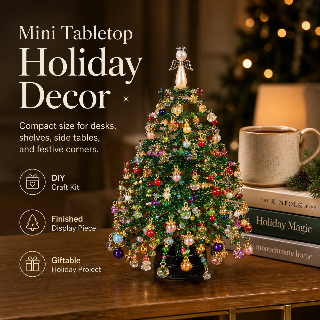 🎅 DIY Beaded Christmas Tree Kit – Create a Sparkling Holiday Decoration 🎄🎁