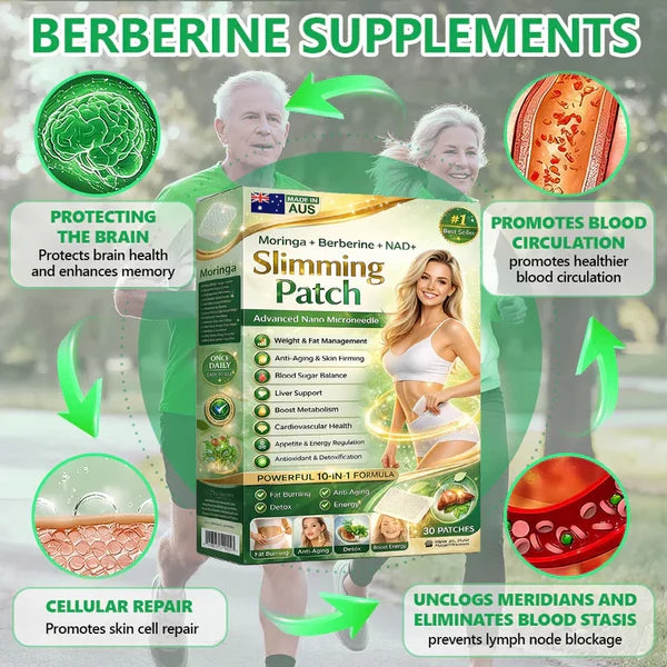 NEW 2026 UPGRADE🏆 Berberine Slimming Microneedle Patch | 10-in-1 Weight Management Support