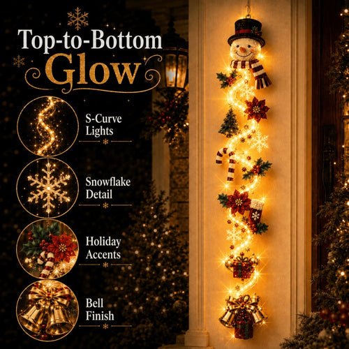 ⏳ Last day! 49% OFF – 🎅MerryCascadeTM Glowing Christmas Door Hanger
