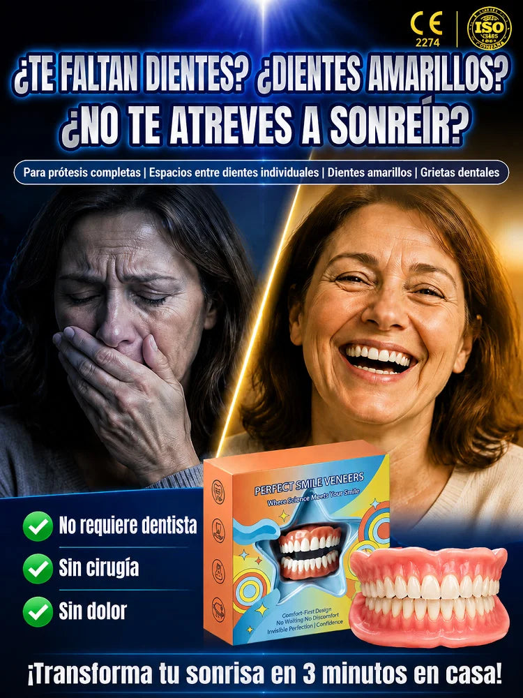 🦷 Dentadura Postiza Tecnológica de Colocación Rápida en 3 Minutos