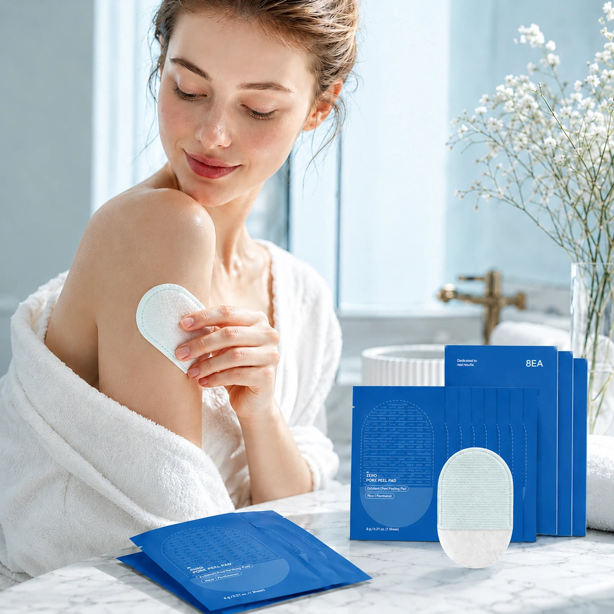 🔥Body Exfoliating Scrub Pads For Bumpy Flaky Skin 8 Pack