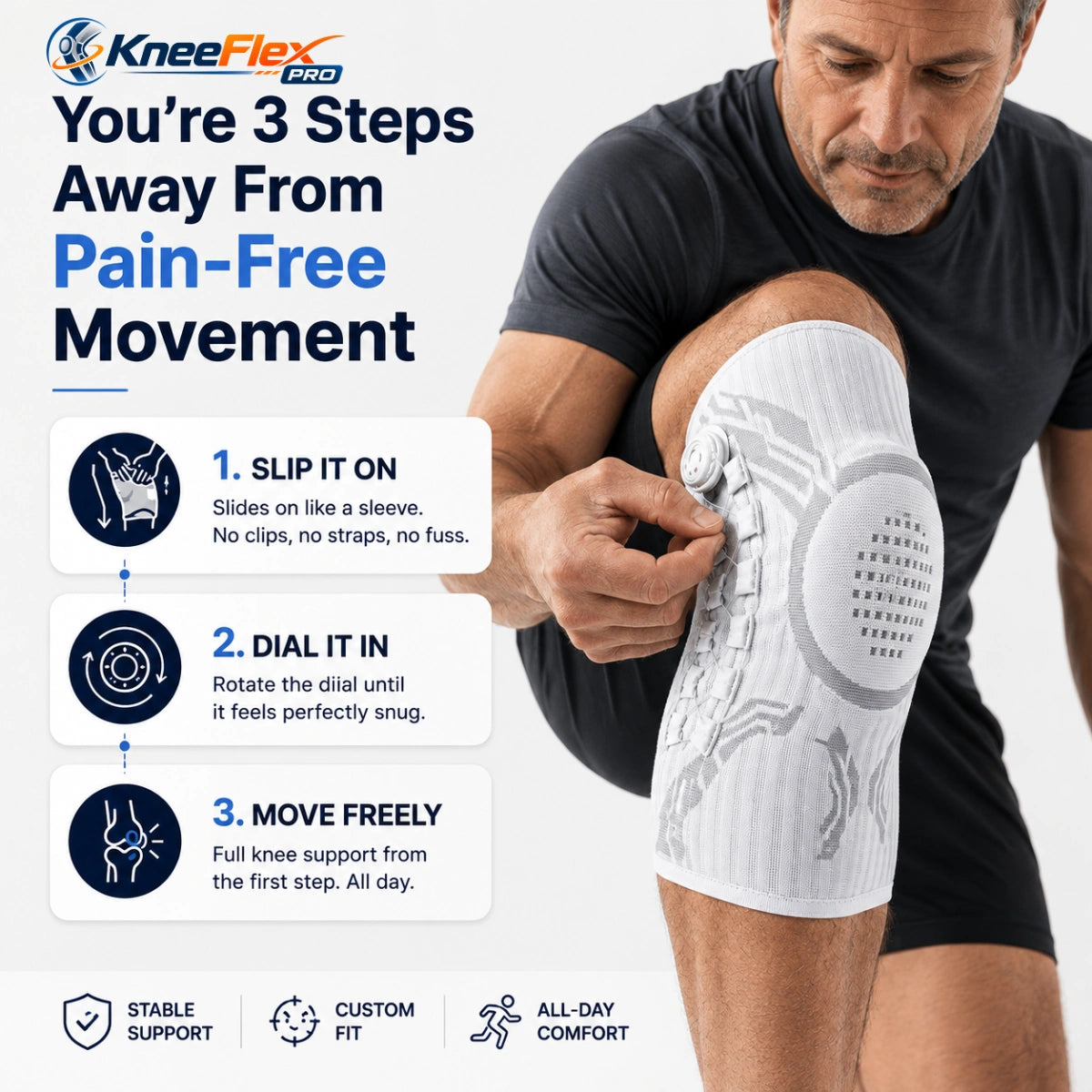 KneeFlex Pro - 70% OFF - Adjustable Compression Advanced Knee Brace