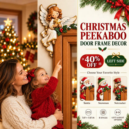 🎅Christmas Peekaboo Door Frame Corner Decor – 3D Holiday Character Decoration🎅
