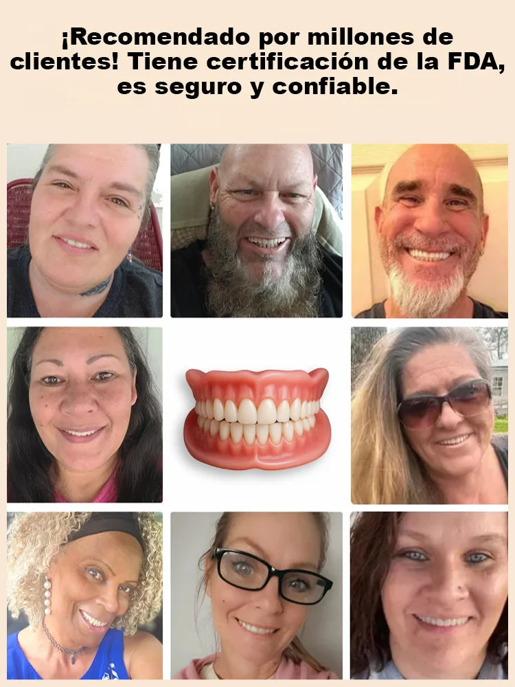 🦷✨ Estuche dental portátil con prótesis: Recupera tu sonrisa