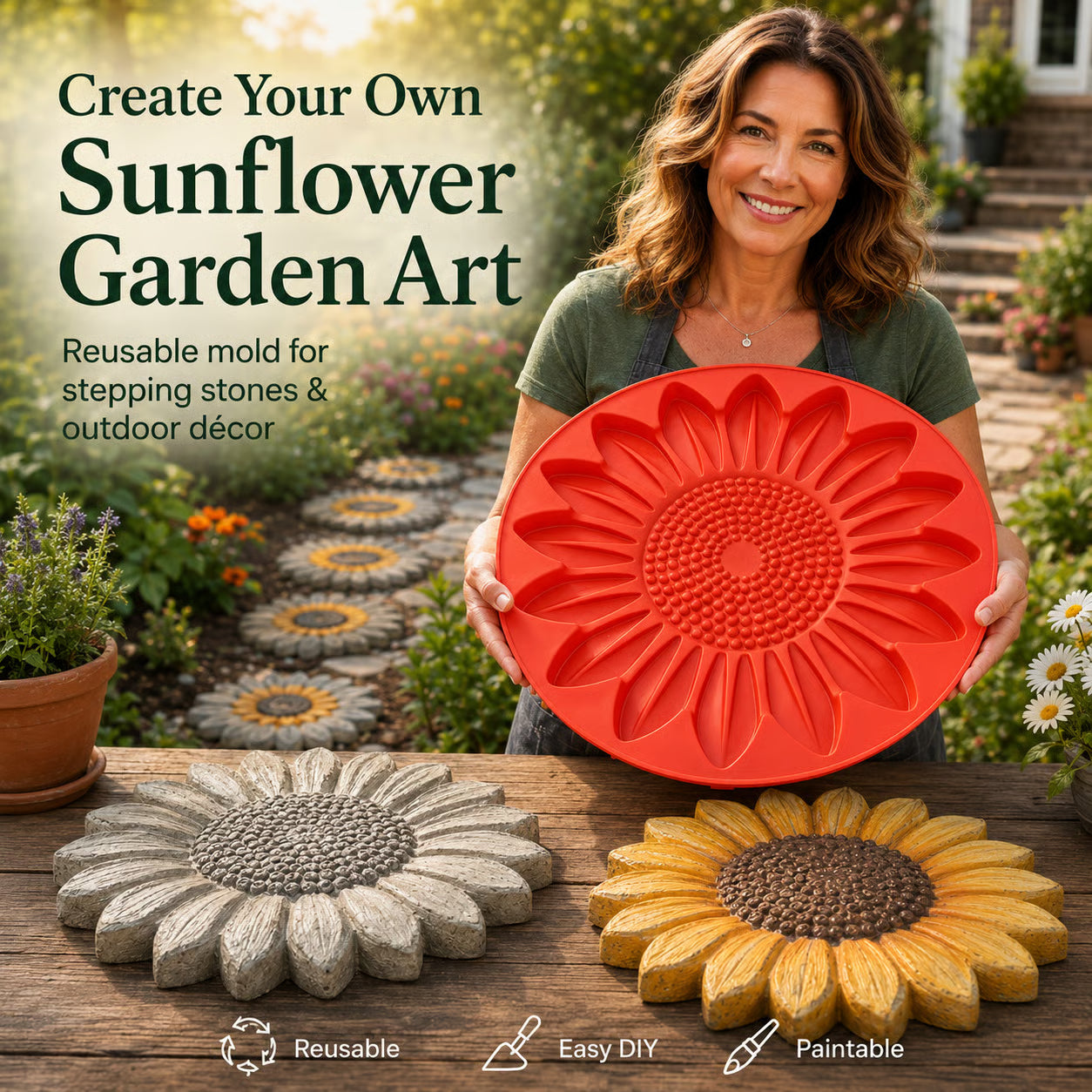 💥 Last-Day Sale - Garden Art Stepping Stone Mold