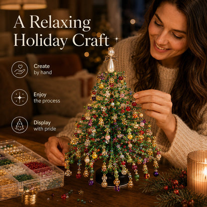🎅 DIY Beaded Christmas Tree Kit – Create a Sparkling Holiday Decoration 🎄🎁