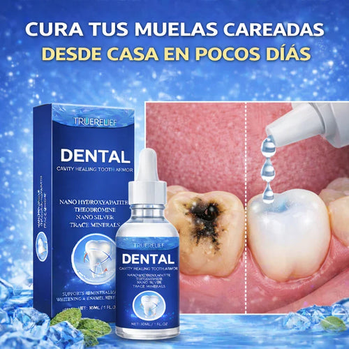 Armadura Líquida Curativa de caries para dientes - Promueve un aliento fresco