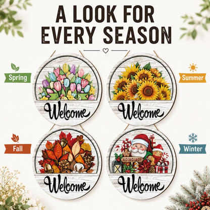 🎁✨ The Perfect Front Door Upgrade! 🏡 16-Piece Interchangeable Welcome Sign — 50% OFF Today!